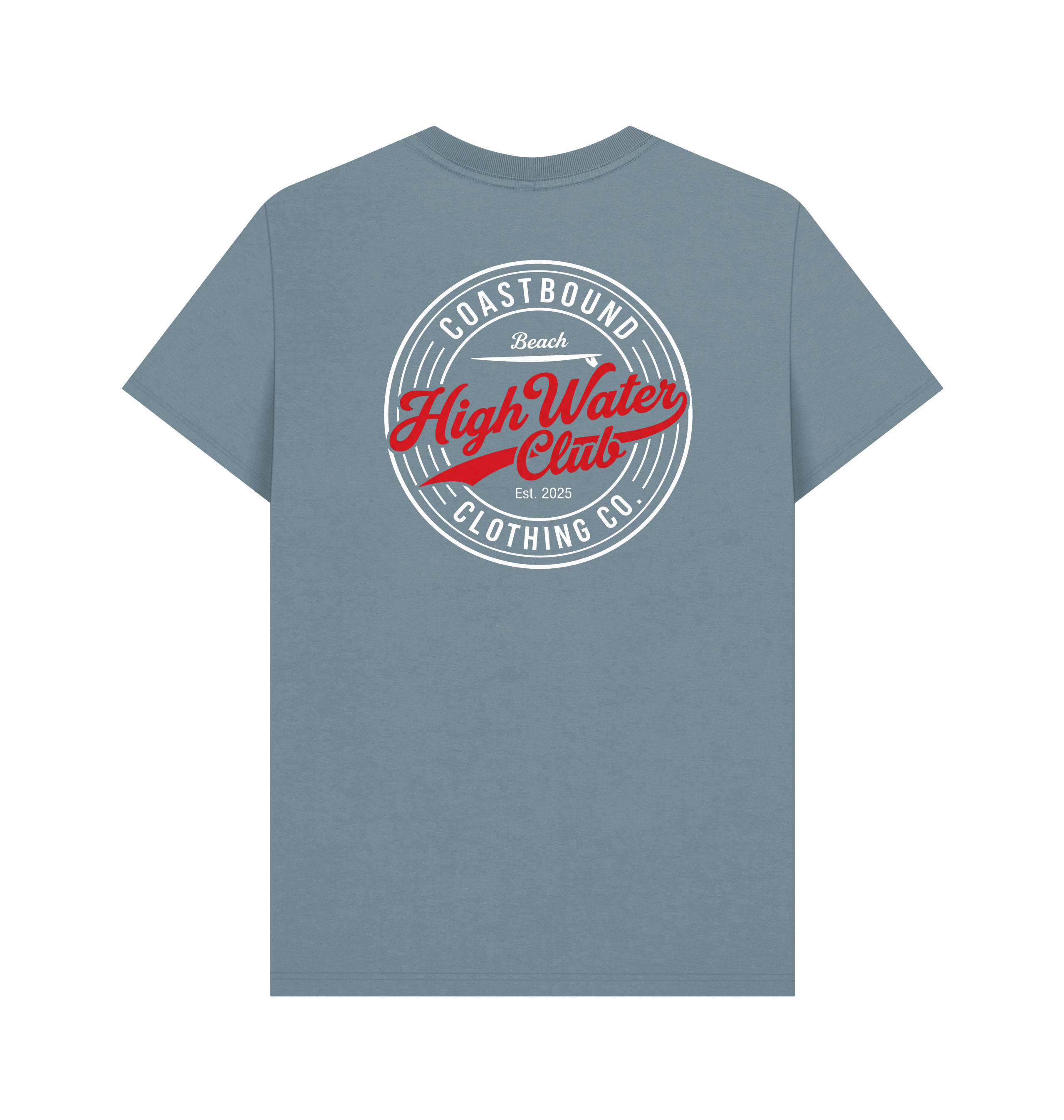Stone Blue Printed T-shirt Back