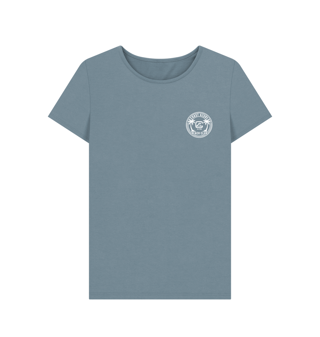 Stone Blue Printed T-shirt Front