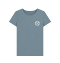 Stone Blue Printed T-shirt Front