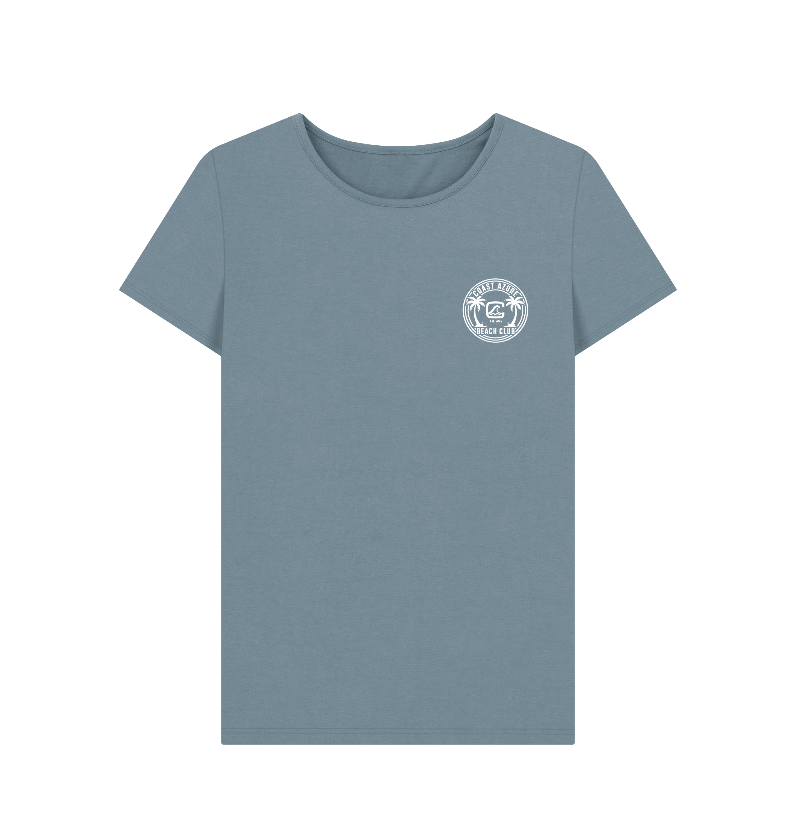 Stone Blue Printed T-shirt Front