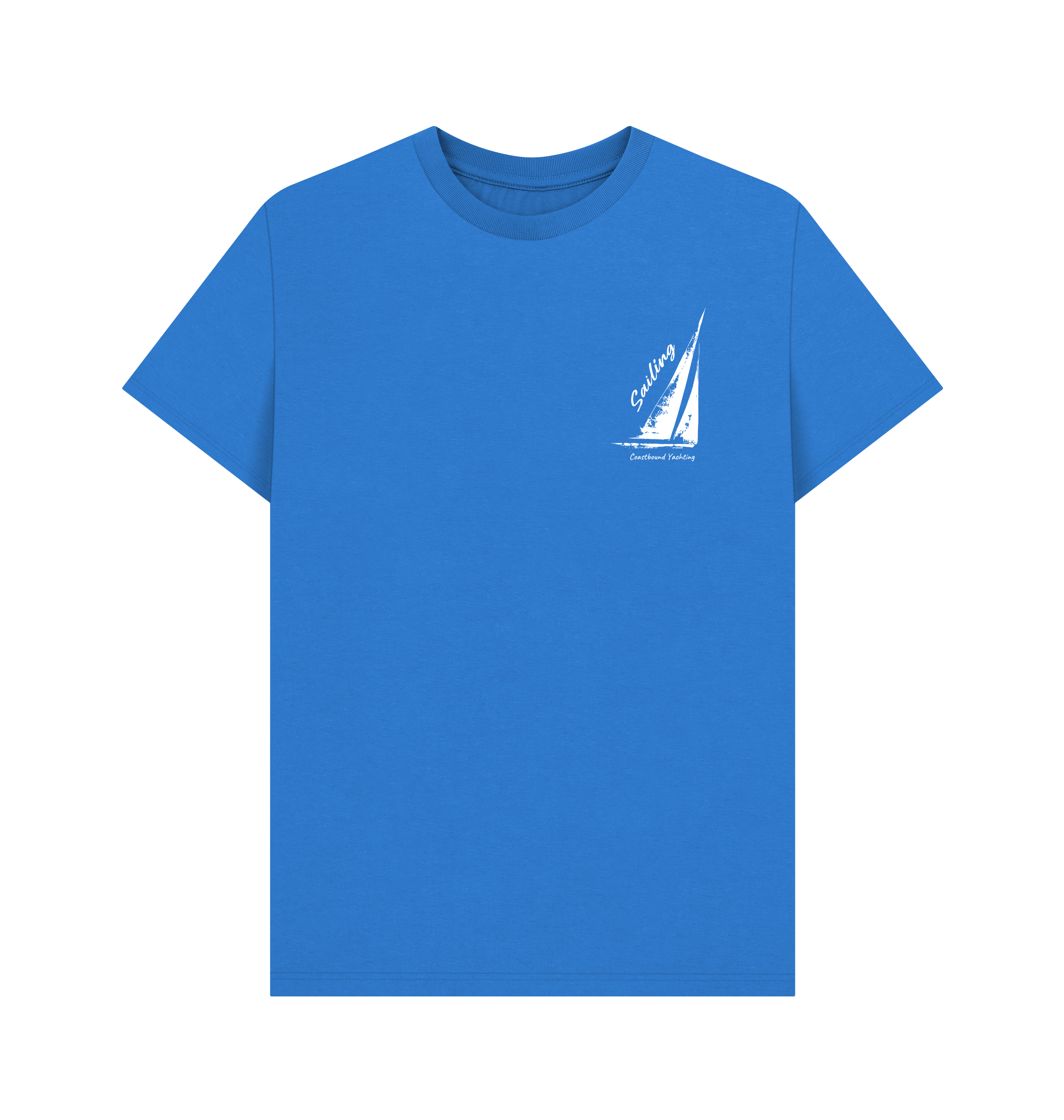 Bright Blue Printed T-shirt Front