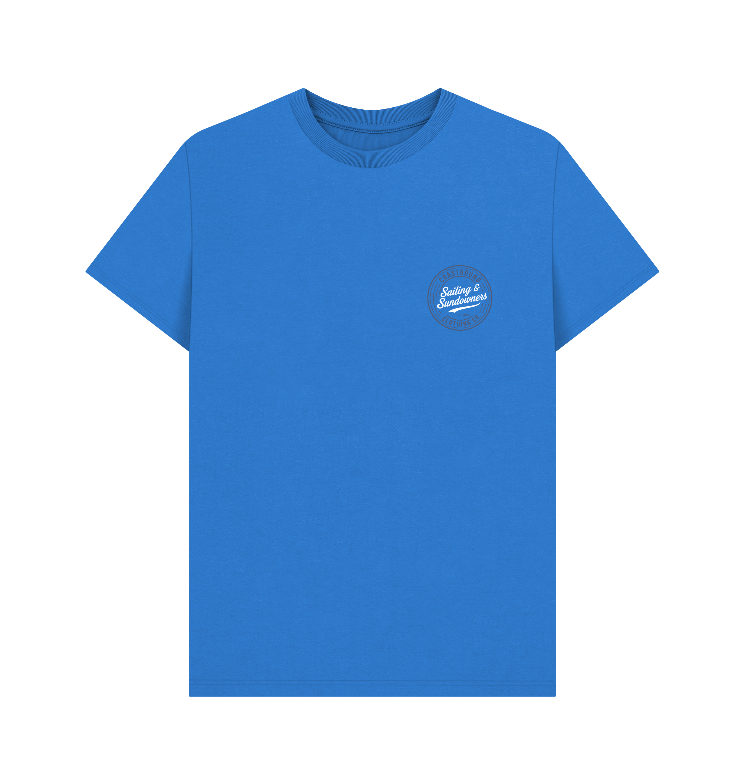 Bright Blue Printed T-shirt Front