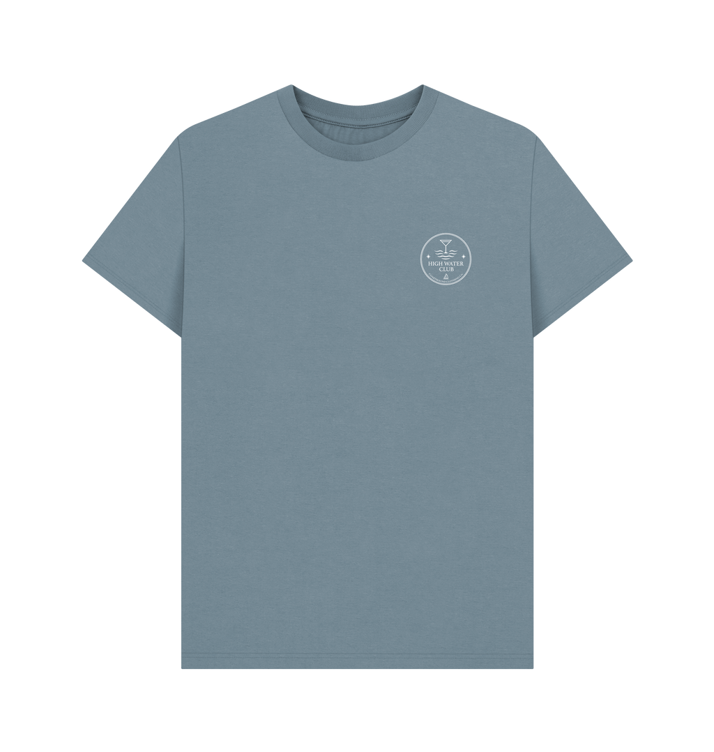 Stone Blue Printed T-shirt Front