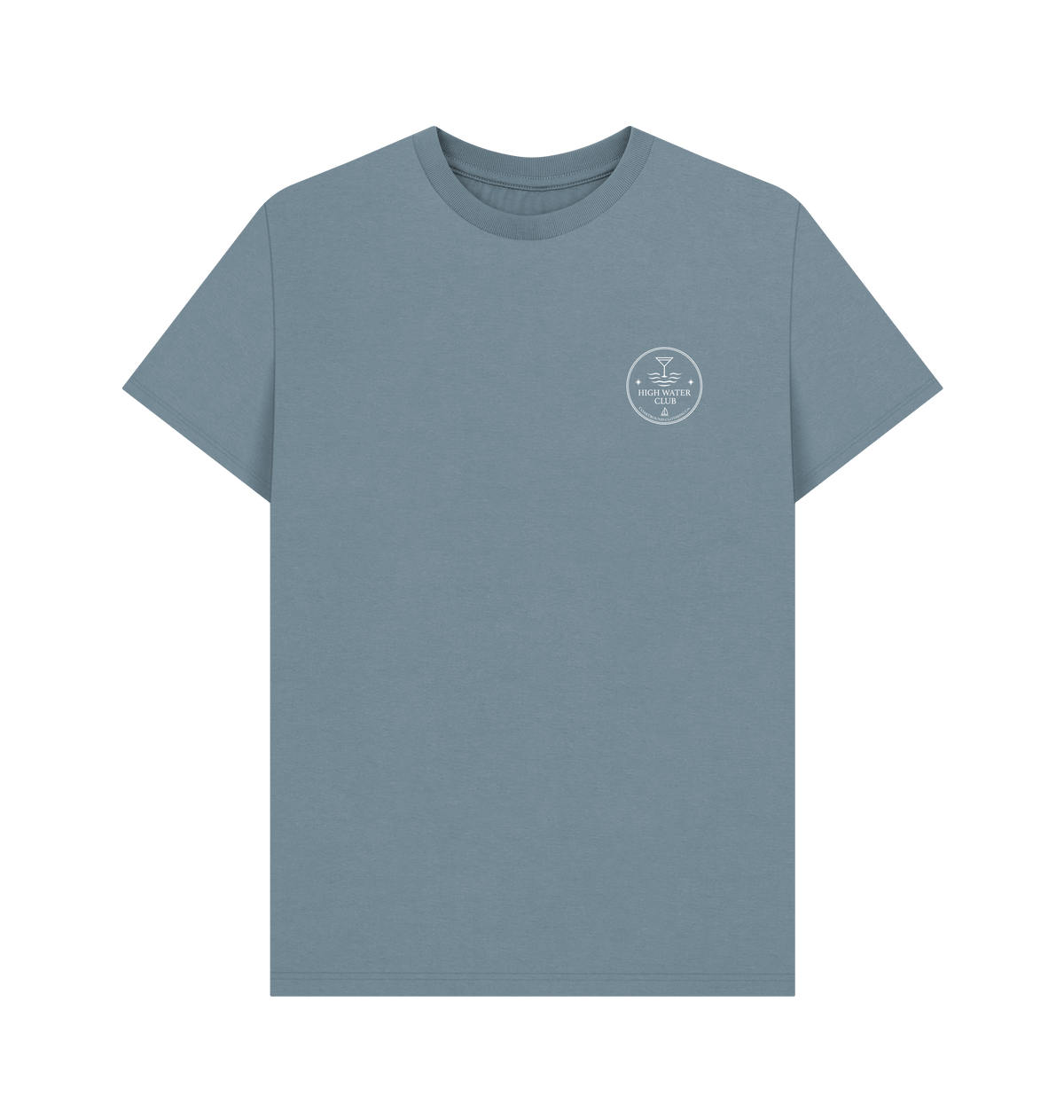 Stone Blue Printed T-shirt Front