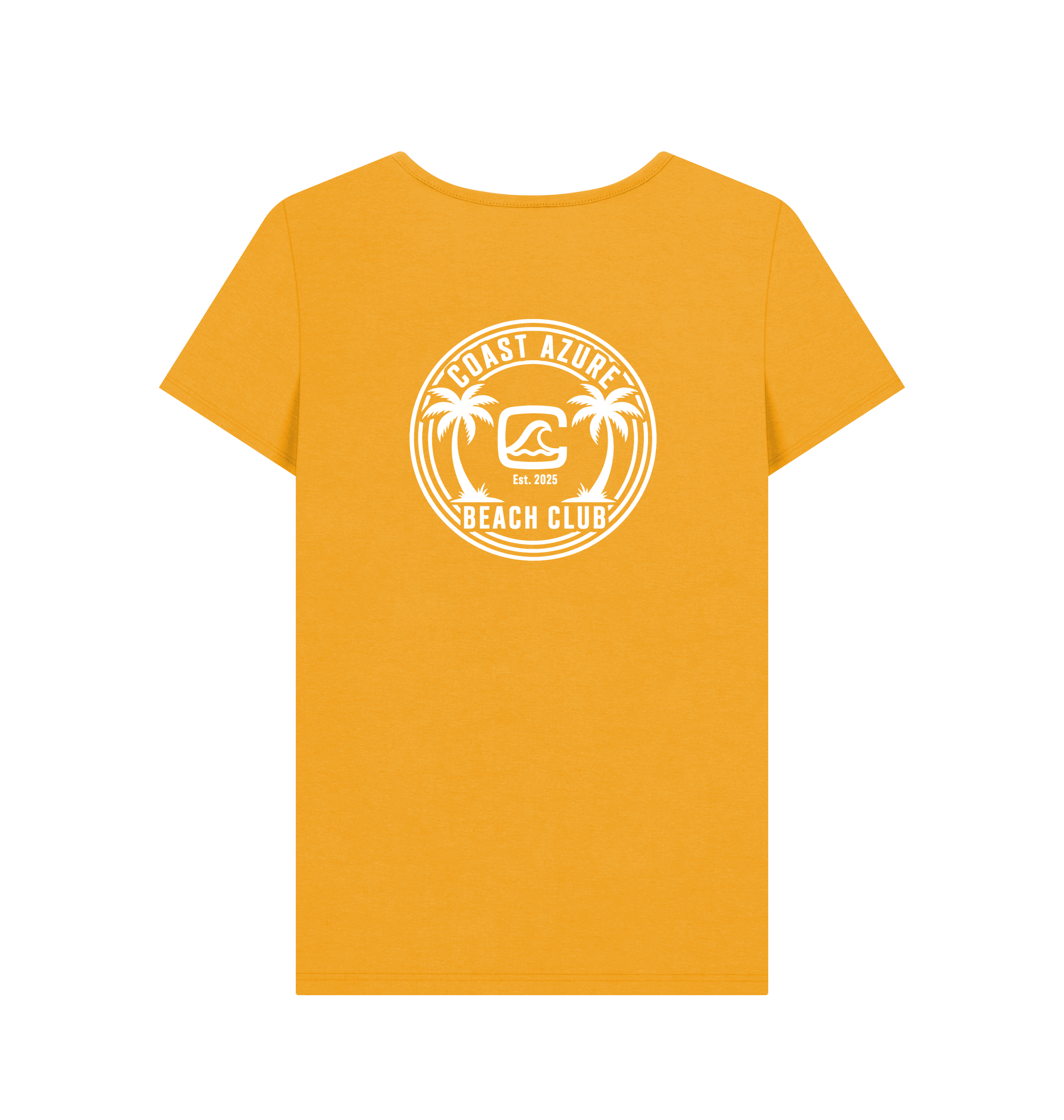 Mustard Printed T-shirt Back