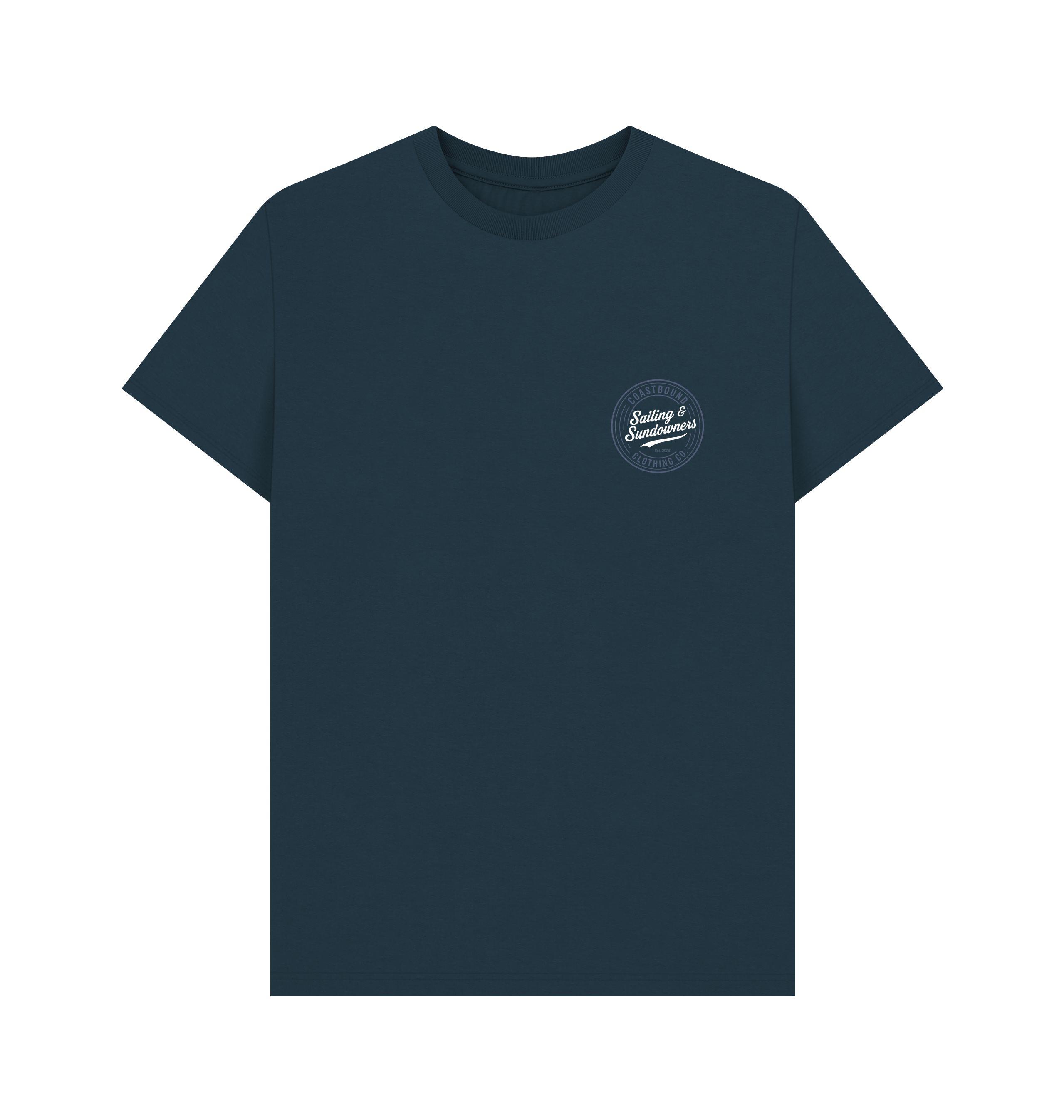 Denim Blue Printed T-shirt Front
