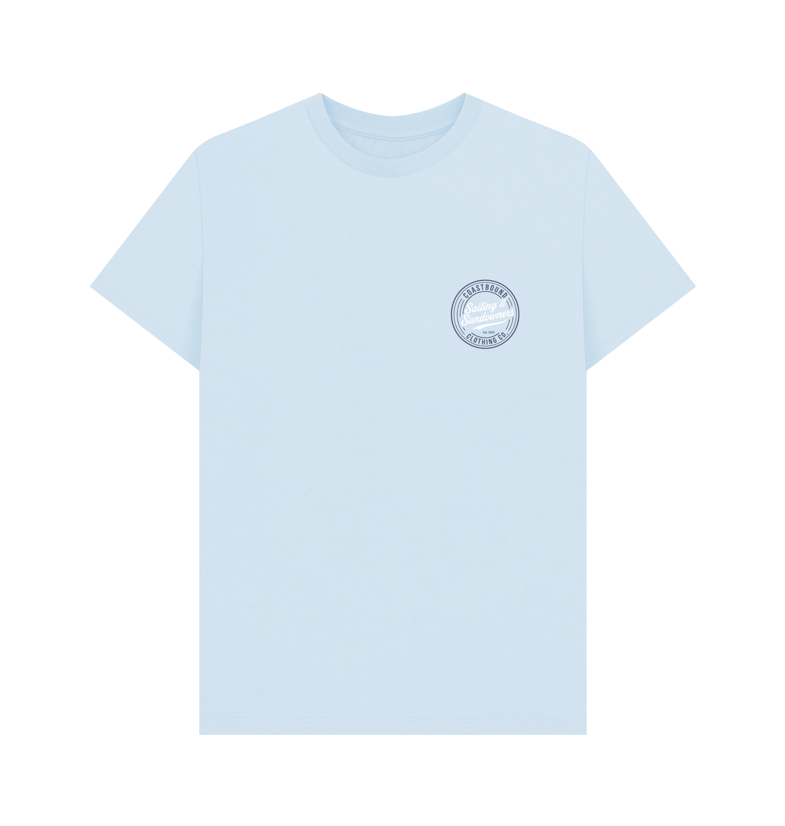 Sky Blue Printed T-shirt Front
