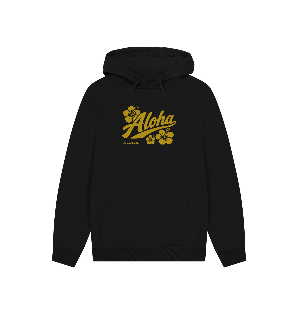 Black Printed Hoody Front