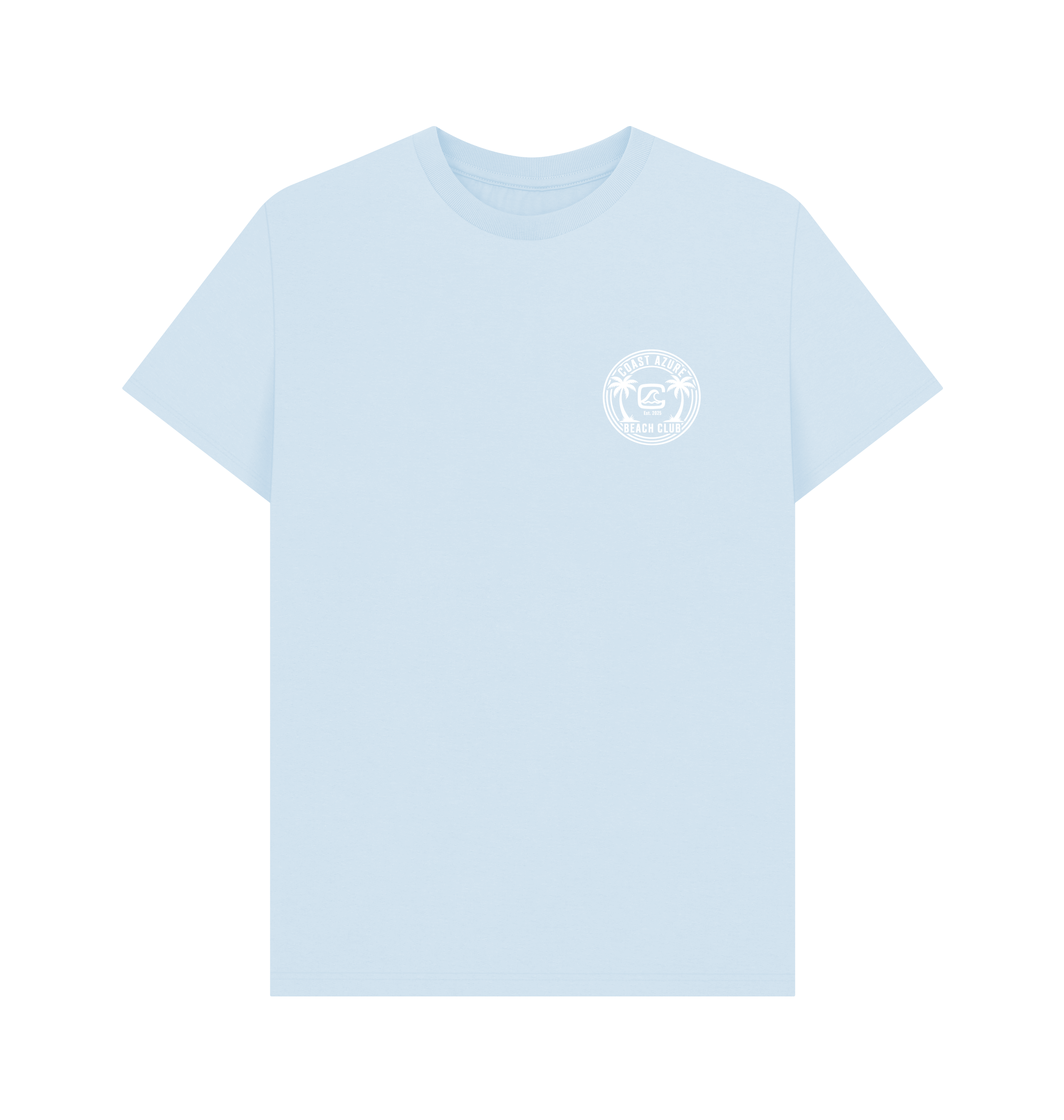Sky Blue Printed T-shirt Front