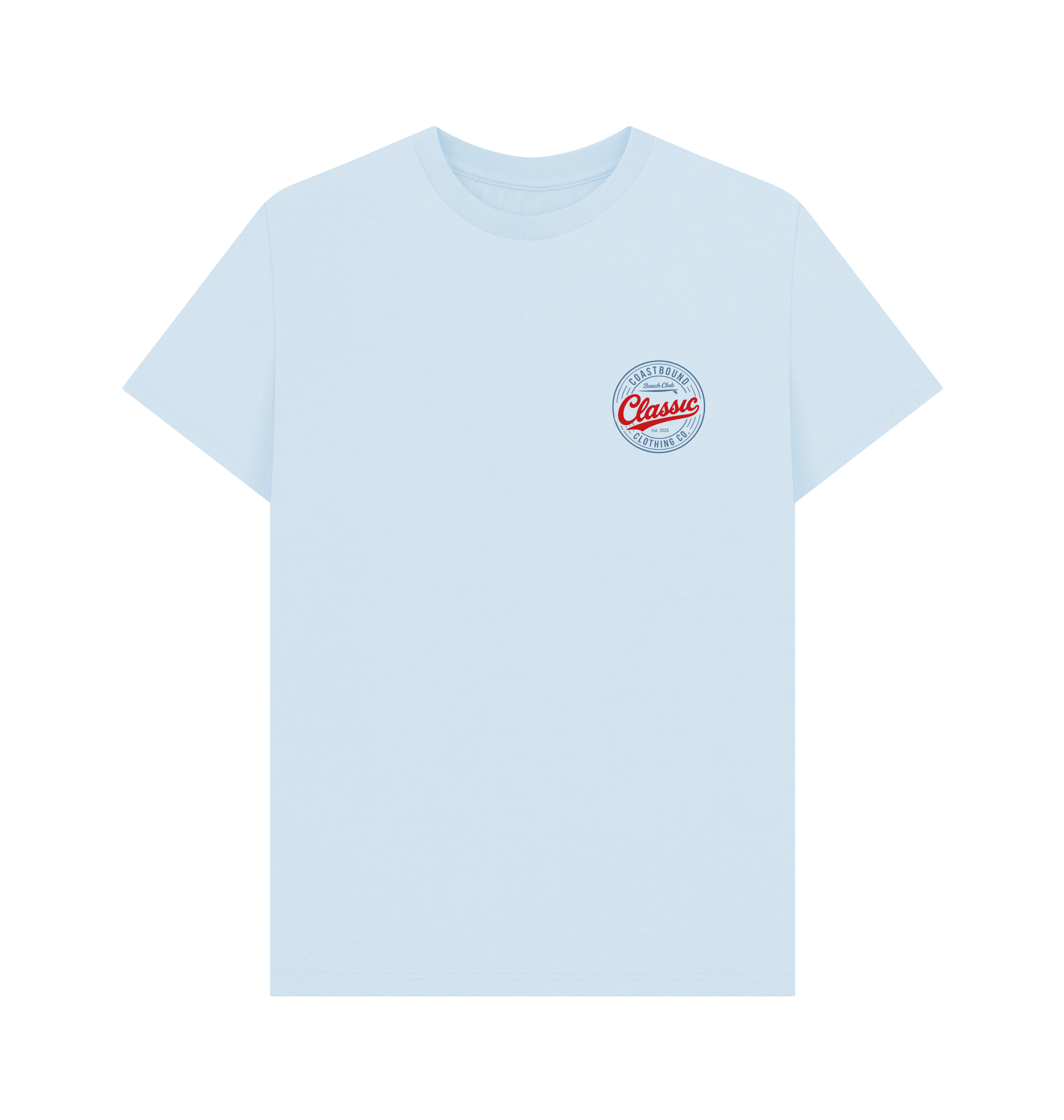 Sky Blue Printed T-shirt Front