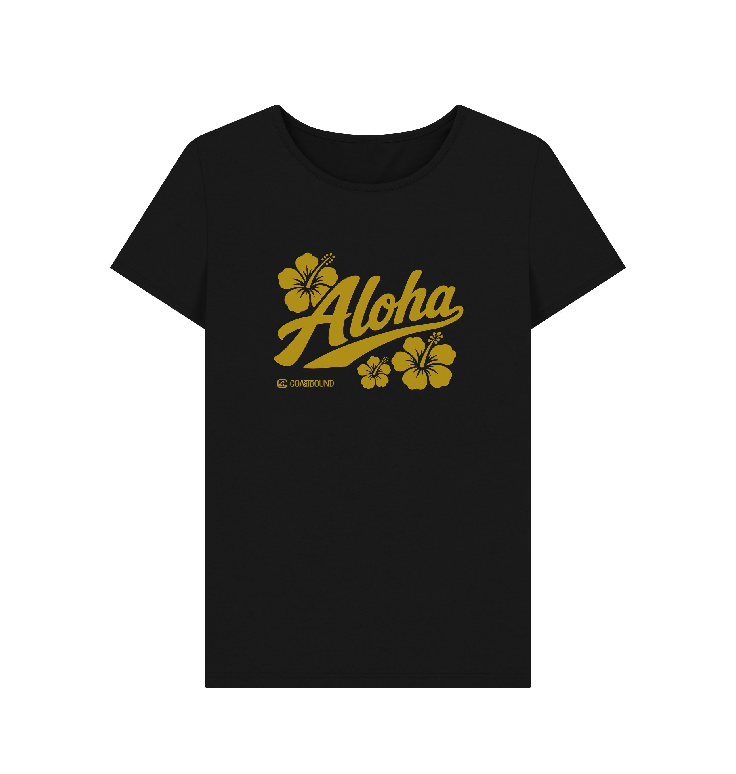 Black Printed T-shirt Front
