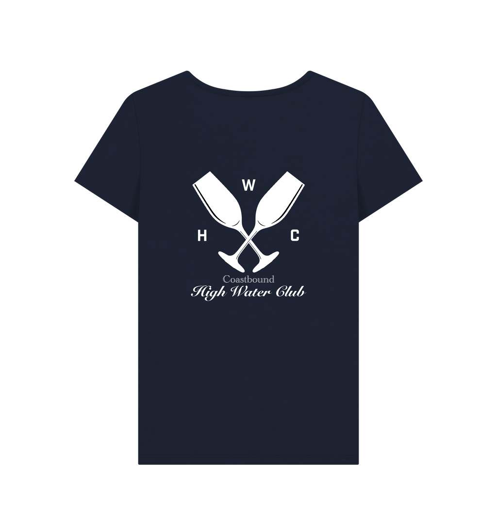 Navy Blue Printed T-shirt Back