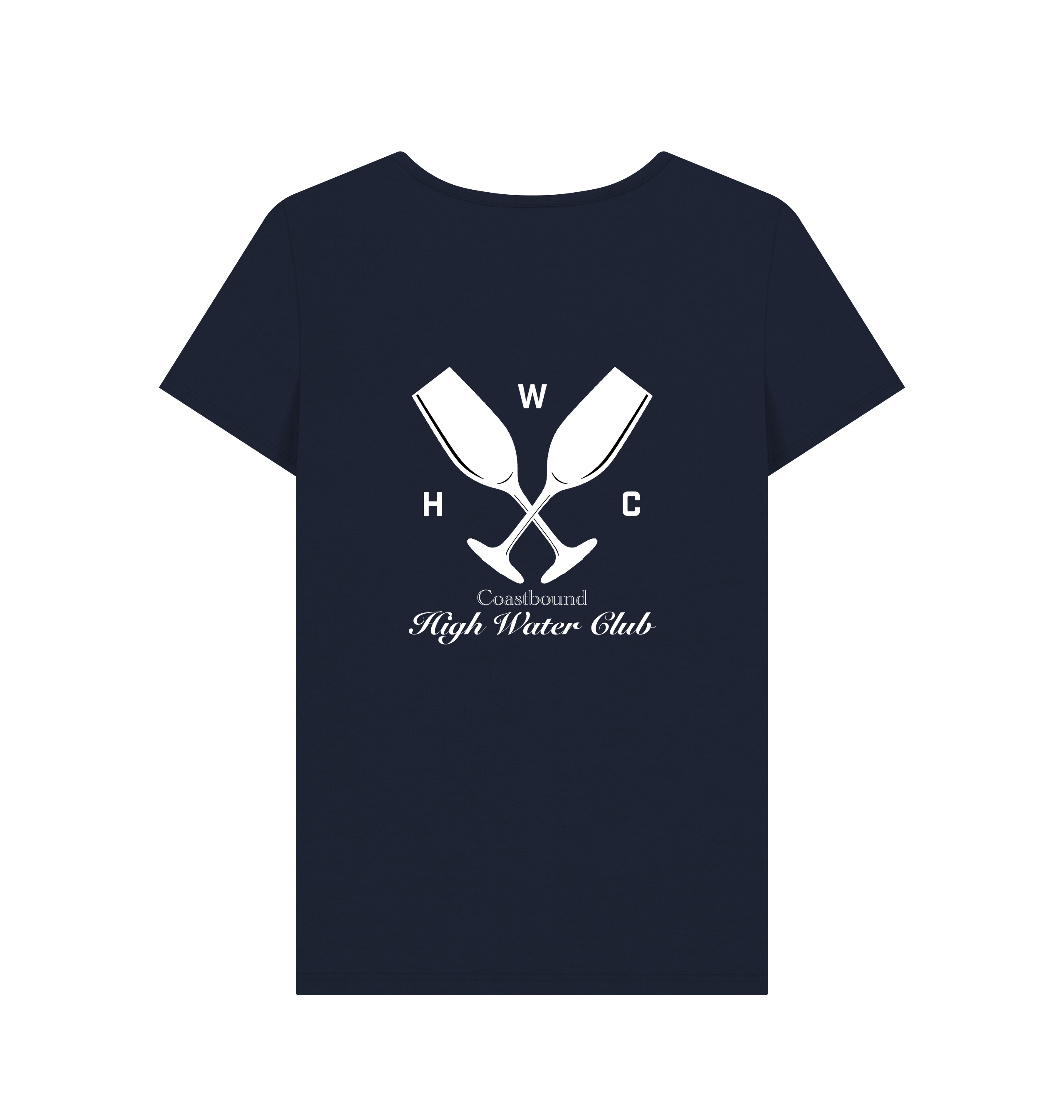 Navy Blue Printed T-shirt Back