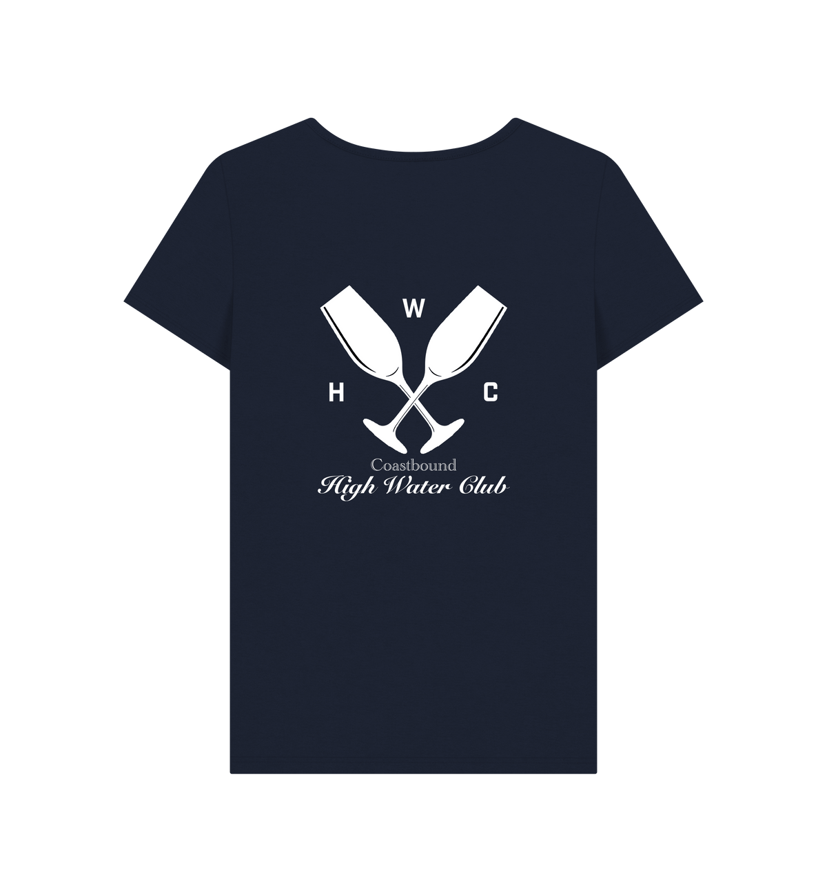 Navy Blue Printed T-shirt Back