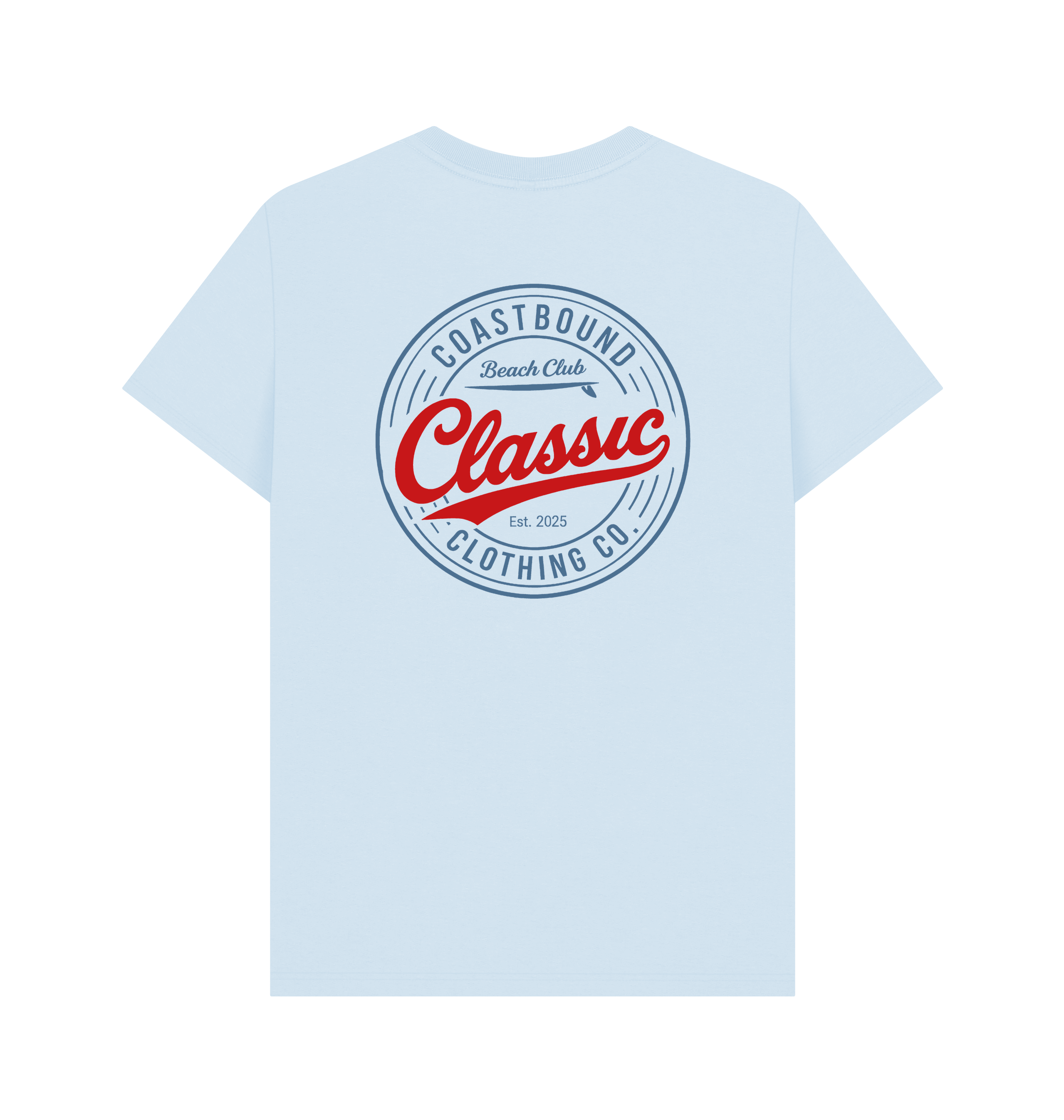 Sky Blue Printed T-shirt Back