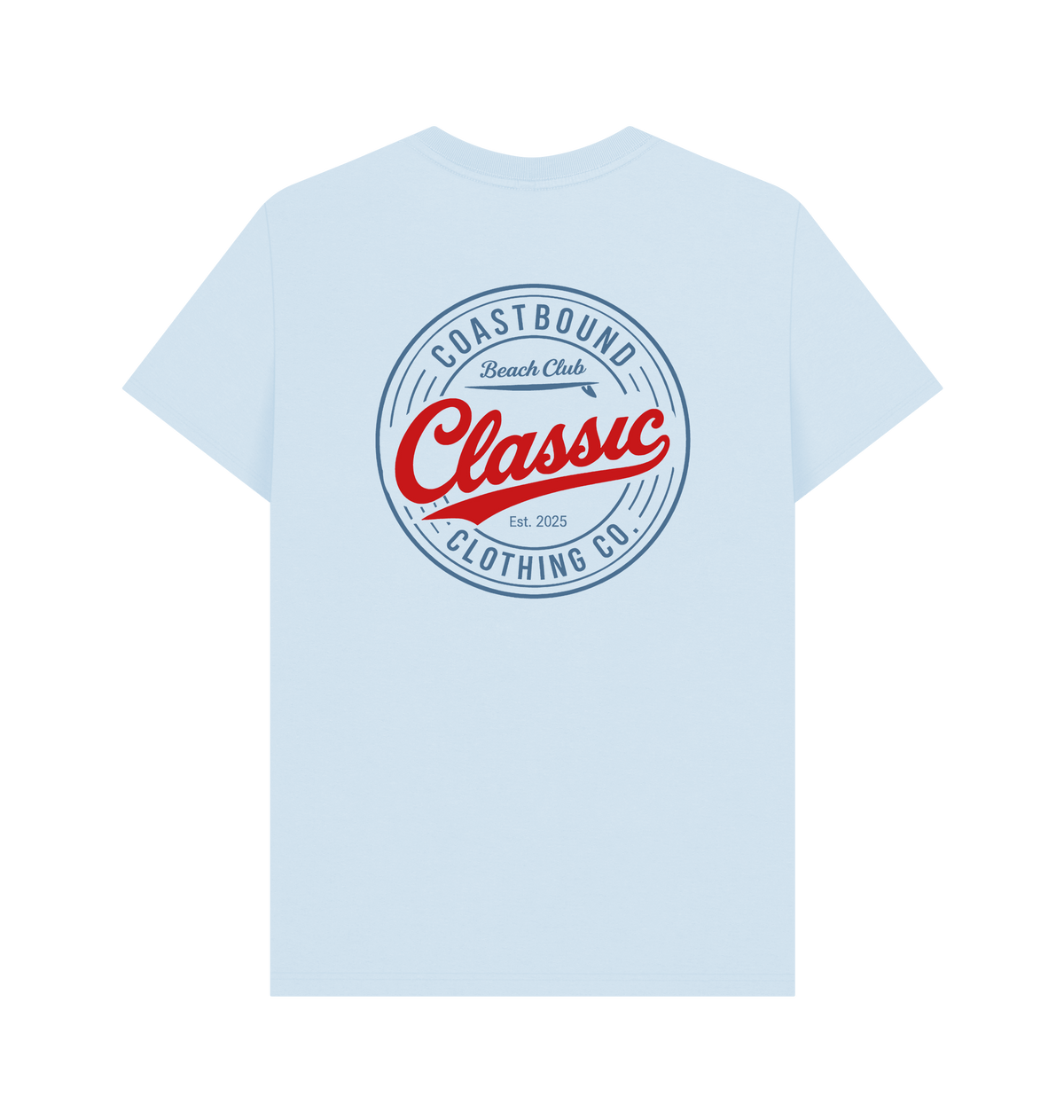 Sky Blue Printed T-shirt Back